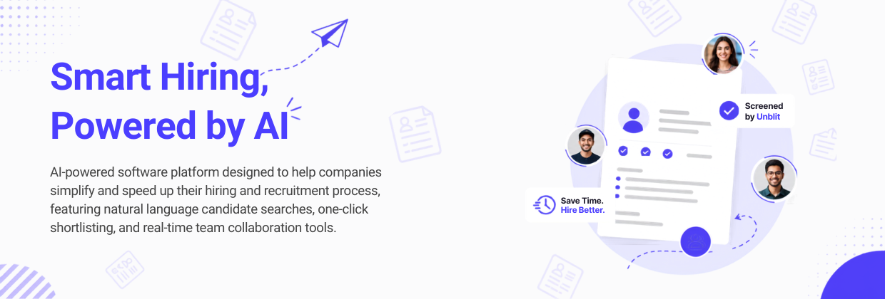 Unblit - Smart Hiring, Powered by AI cover