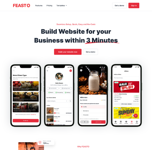 FEASTO - Web Store Builder for Small Businesses