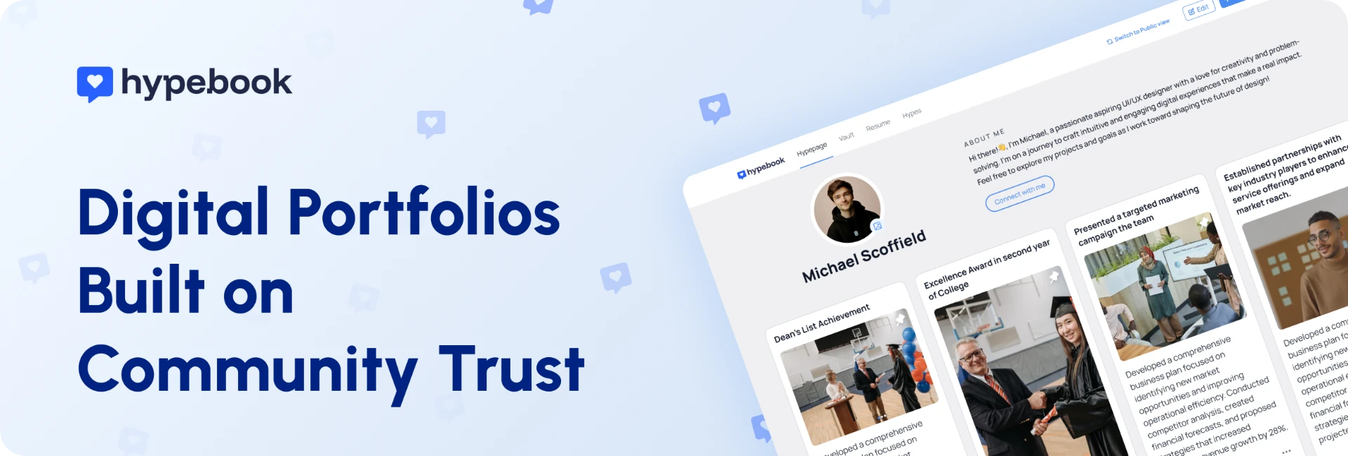 Hypebook - Digital Portfolios on Community Trust cover